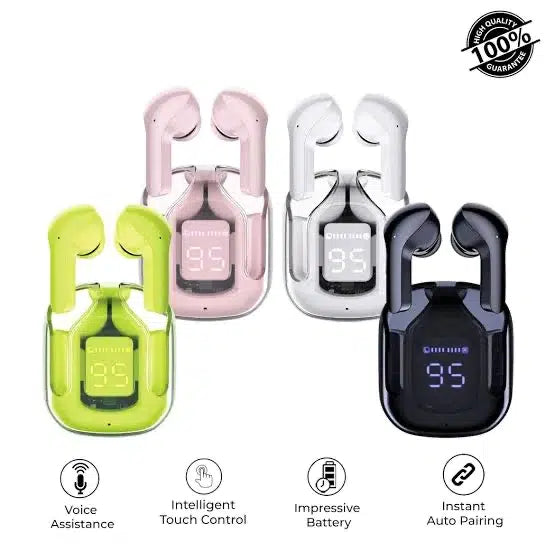 Air31 Earbuds Wireless Crystal Transparent Bluetooth 5.3 Air 31 Ear Buds Wireless Headset